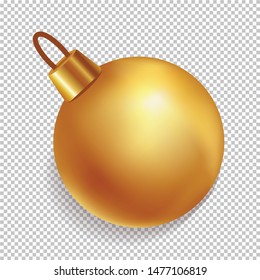 Christmas ball. Rrealistic view top.Vector illustration 