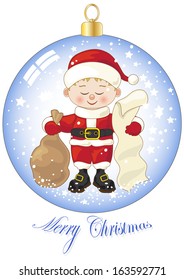 Christmas ball with Santa