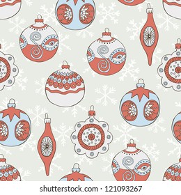 christmas ball seamless pattern
