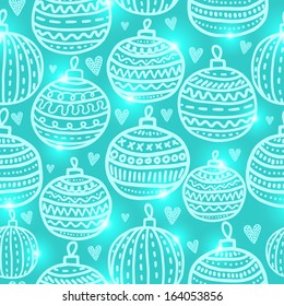 Christmas ball seamless pattern