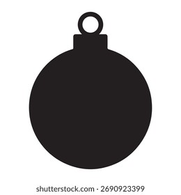 Christmas ball silhouette clean and vector  illustration.