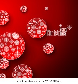 Christmas Ball Snow Flakes New Design Background - Shutterstock ID 210678595