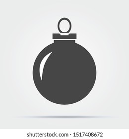 Christmas ball with snowflake Icon flat vector