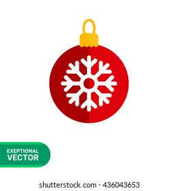 Christmas ball with snowflake picture