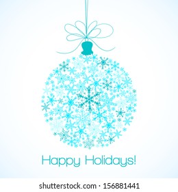Christmas ball, snowflakes