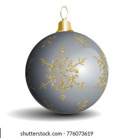 Christmas ball with snowflakes