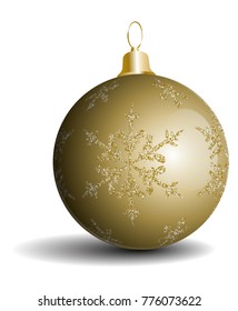 Christmas ball with snowflakes