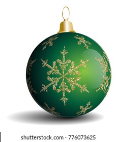 Christmas ball with snowflakes