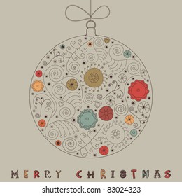 Christmas ball with snowflakes