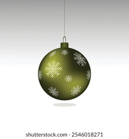 Christmas ball with snowflake,vector illustration	