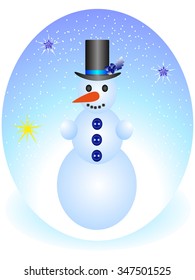 Christmas ball with a snowman.