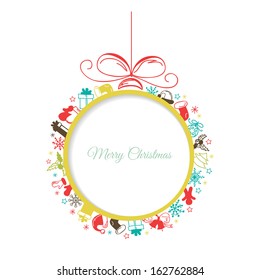 Christmas ball with space for text