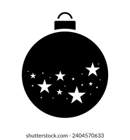 Christmas Ball Stars Flat Icon Vector Illustration