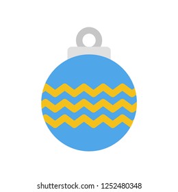 Christmas ball toy hanging. Winter. Tree decoration. White background. Vector illustration. EPS 10.