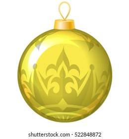Christmas ball with tracery;