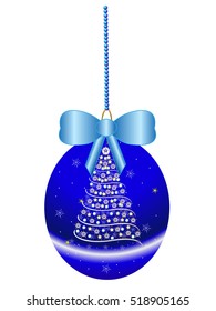 Christmas ball with Christmas tree.