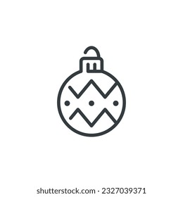 Christmas ball tree decoration icon, vector illustration