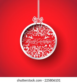 Christmas ball, Christmas tree decorations. vector.