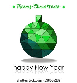 Christmas ball with triangles