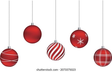 Weihnachtsball-Vektorgrafik-Set