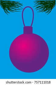 Christmas ball vector