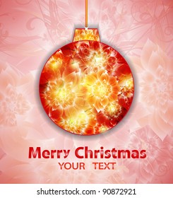 Christmas ball  vector background. Eps 10.