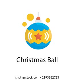 Christmas Ball vector flat Icon Design illustration. Miscellaneous Symbol on White background EPS 10 File