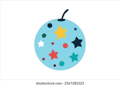 Christmas ball vector, holiday event festival design elements vector art illustration