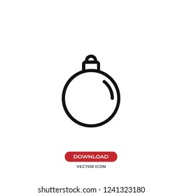 Christmas ball vector icon