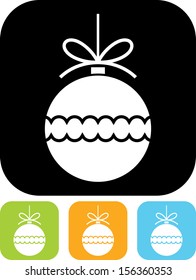 Christmas ball vector icon 