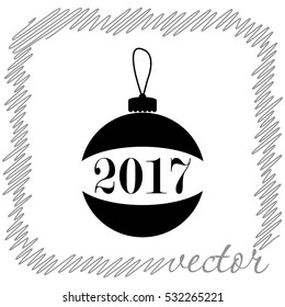 Christmas ball  vector icon