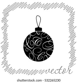Christmas  ball vector icon