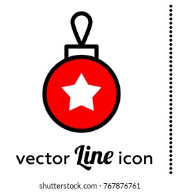 christmas ball vector icon