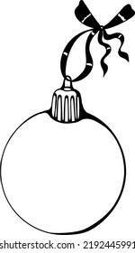 Weihnachtsball-Vektorsymbol für jeden Verwendungszweck