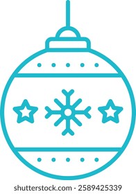 Christmas Ball vector icon. Can be used for printing, mobile and web applications.