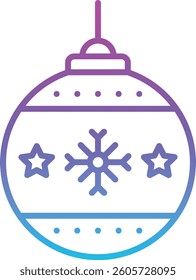Christmas Ball vector icon. Can be used for printing, mobile and web applications.