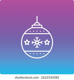 Christmas Ball vector icon. Can be used for printing, mobile and web applications.