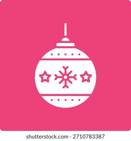 Christmas Ball vector icon. Can be used for printing, mobile and web applications.