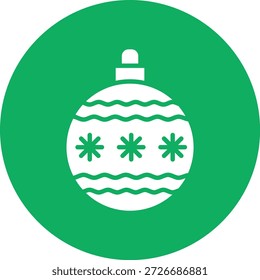 Ilustración de diseño de icono de Vector de bola de Navidad