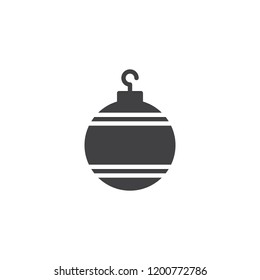 Christmas ball vector icon. filled flat sign for mobile concept and web design. Baubles simple solid icon. Symbol, logo illustration. Pixel perfect vector graphics