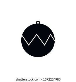 Christmas ball vector icon. filled flat sign for mobile concept and web design. Christmas tree ball  glyph icon. Symbol, logo illustration. Vector graphics