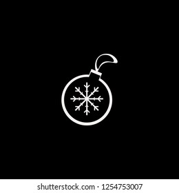 Christmas ball vector icon. flat Christmas ball design. Christmas ball illustration for graphic 