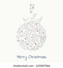 Christmas ball. Vector illustration.