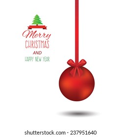 Christmas ball. Vector illustration.