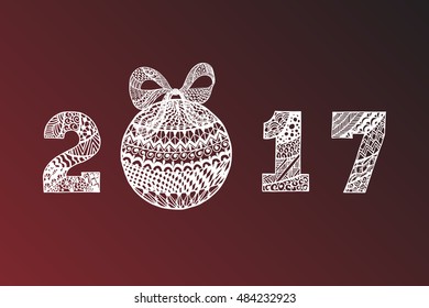 christmas ball vector illustration doodle