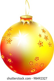 christmas ball. Vector illustration. EPS8, all parts (object) closed, possibility to edit, without transparence. seamless