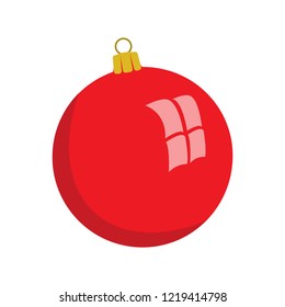 Christmas ball, vector illustration, flat style