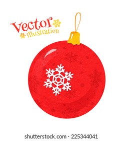 Christmas ball. Vector Illustration. isolated.