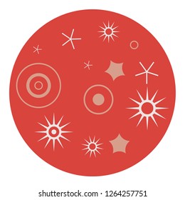 Christmas ball vector illustration. New yer symbol.