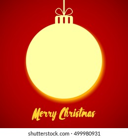 Christmas ball. Vector image.